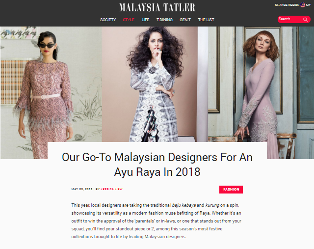 Malaysia Tatler May 2018 | Press